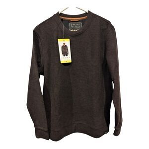 Jachs NY Mens Brown Wool Blend Long Sleeve Crewneck Pullover Sweater NEW Small